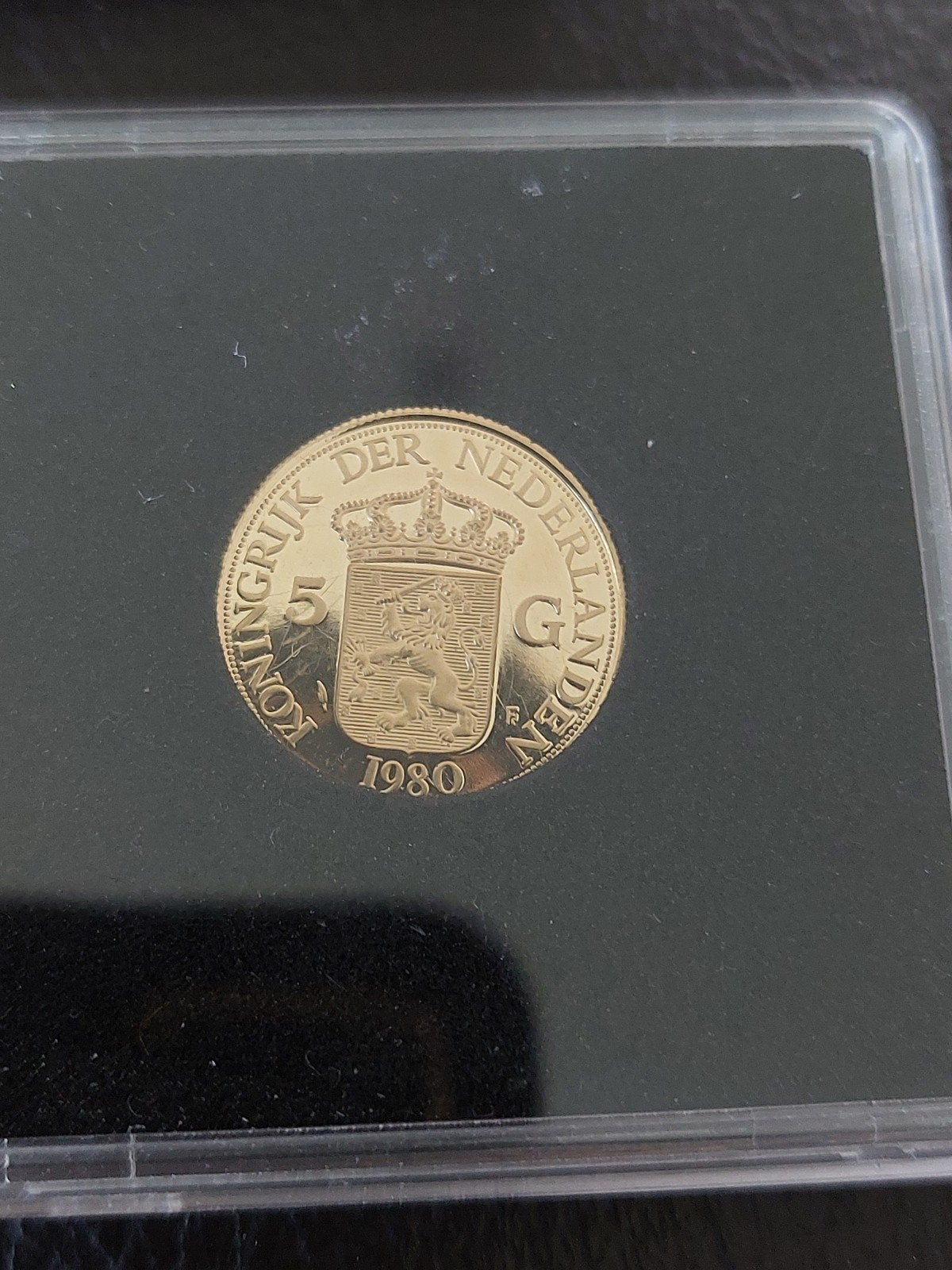 Gouden 5 Gulden Munt Koningin Juliana 1980, Koningin Juliana, 5 gulden, Losse munt, Goud