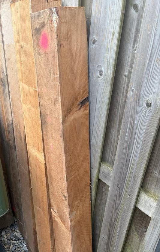 Restanten van nieuwe douglasbalken, Doe-het-zelf en Verbouw, Hout en Planken, Ophalen, Gebruikt, Balk, Overige houtsoorten