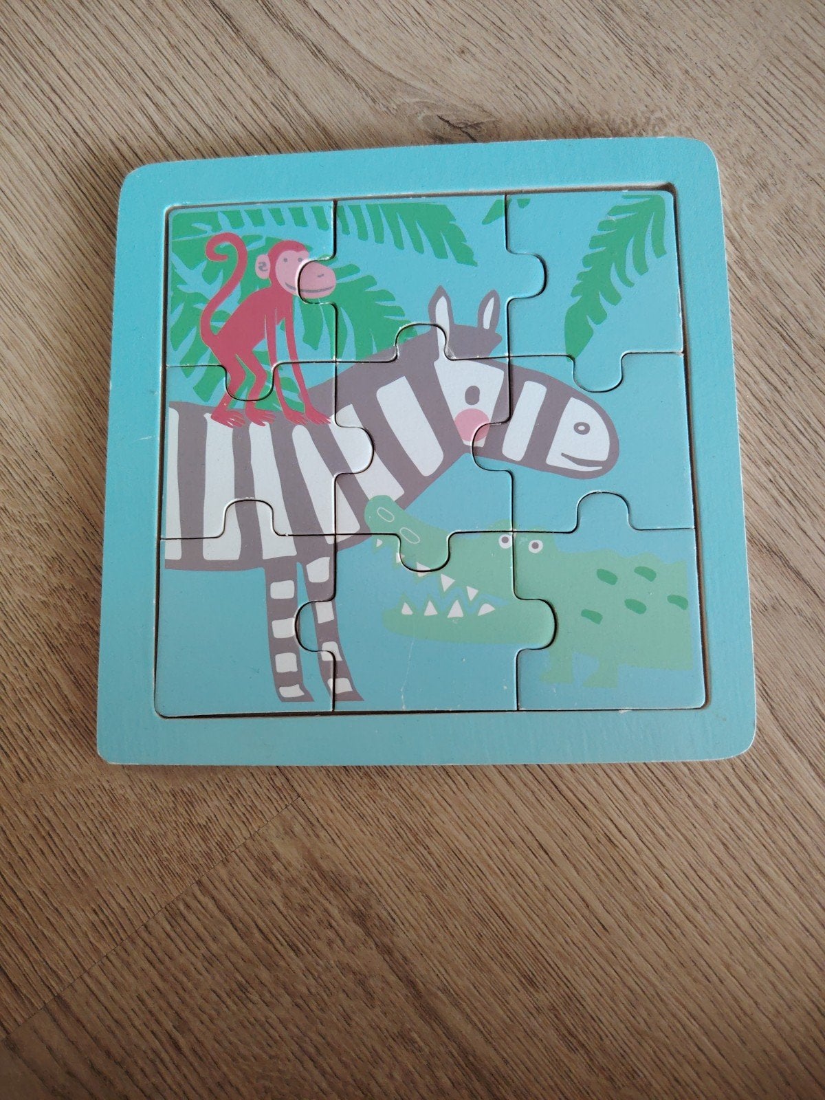 Houten puzzel 9 stukjes, Ophalen of Verzenden, Zo goed als nieuw, Overige typen
