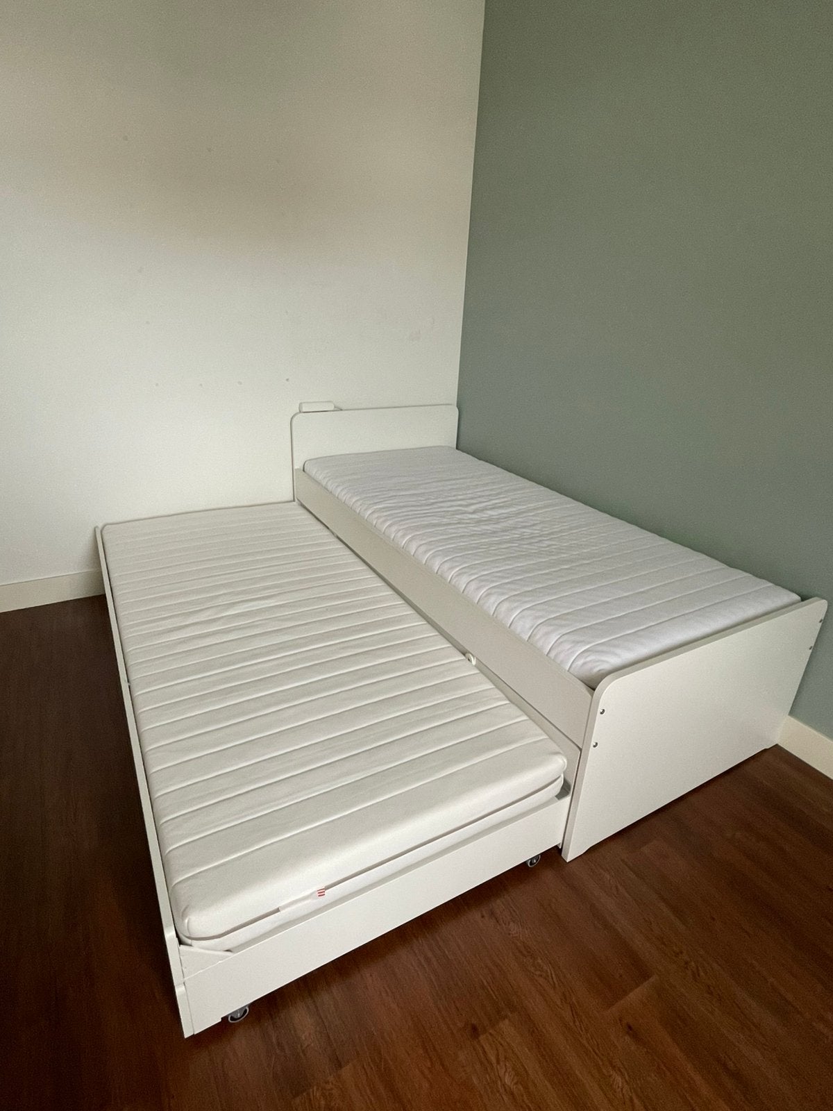 IKEA Slakt bedframe met onderbed met 2 lades, Ophalen, 85 tot 100 cm, Gebruikt, Lattenbodem