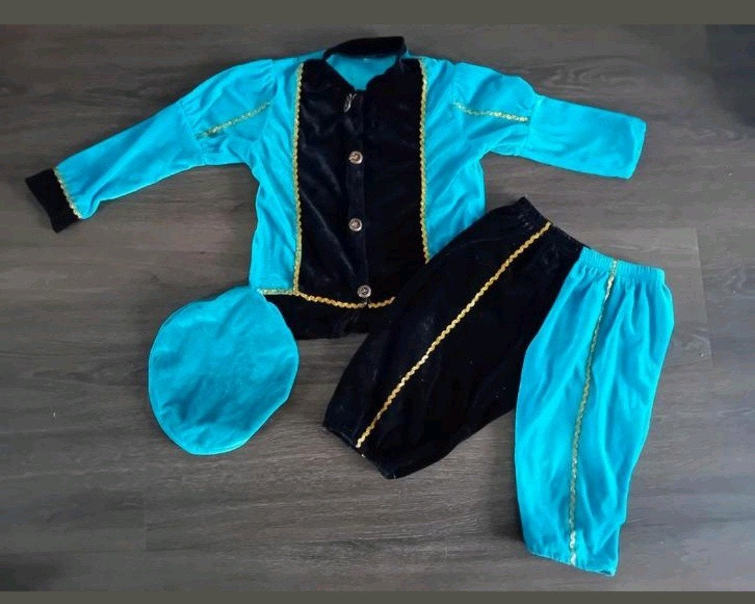 2 pieten pakjes, broek, cape, jasje 122/128/134, Ophalen of Verzenden