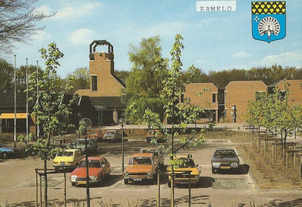 Ansichtkaart Ermelo, Gemeentehuis - Uitgave B. Geitz, Verzenden, 1960 tot 1980, Ongelopen, Gelderland