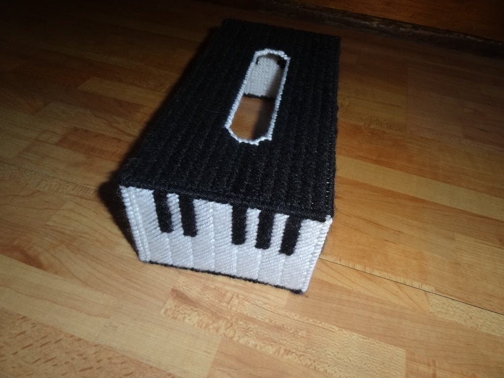Unieke tissuebox hoes in piano design, Zwart, Overige materialen, Overige stijlen, Nieuw