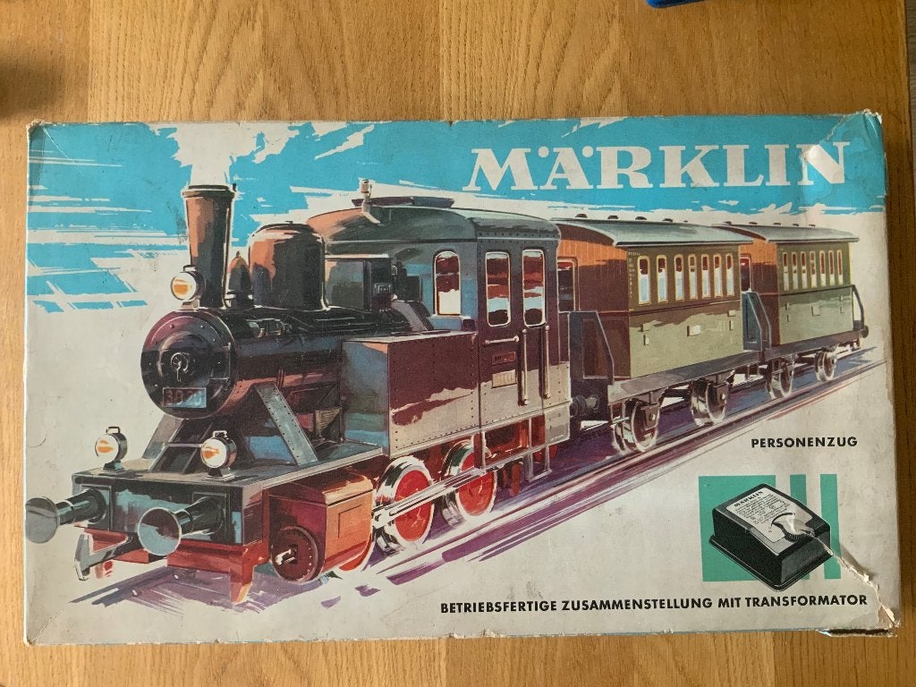 Märklin trein, overgang, wagonnetjes,rails, wissels en trafo, Wisselstroom, Gebruikt, Rails, Ophalen of Verzenden