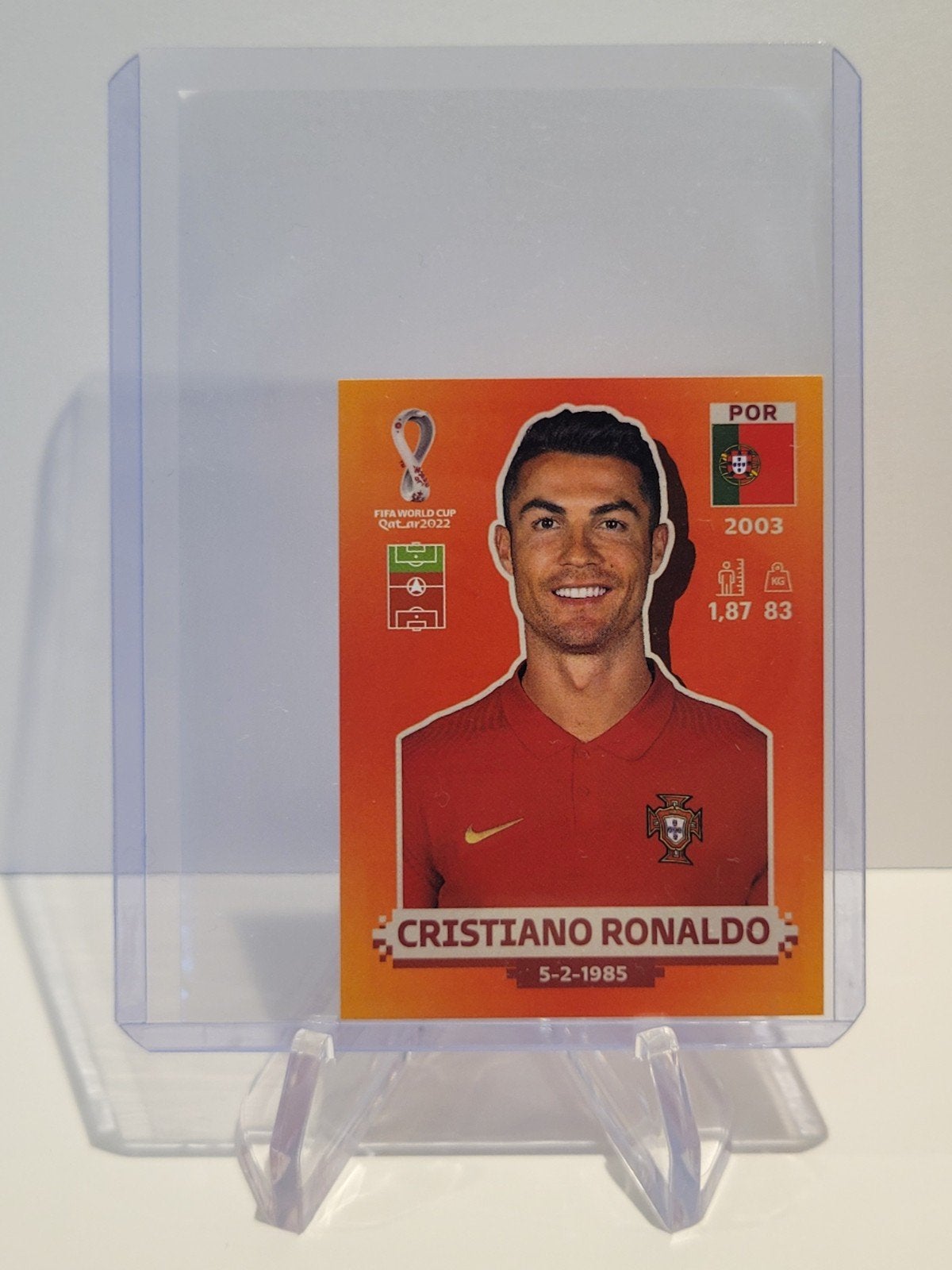 Cristiano Ronaldo Panini Sticker WK 2022 Portugal Man United, Ophalen of Verzenden, Nieuw, Buitenlandse clubs