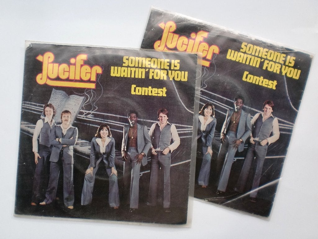 Lucifer - Someone is waiting for you / Contest (1976) NM-/EX, 7 inch, Single, Ophalen of Verzenden, Rock en Metal
