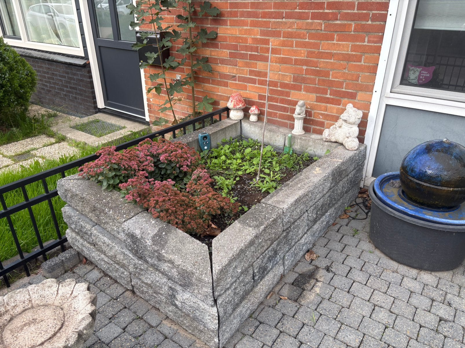 Stapelstenen bloembak, Tuin en Terras, Ophalen, Steen, Gebruikt, 100 cm of meer