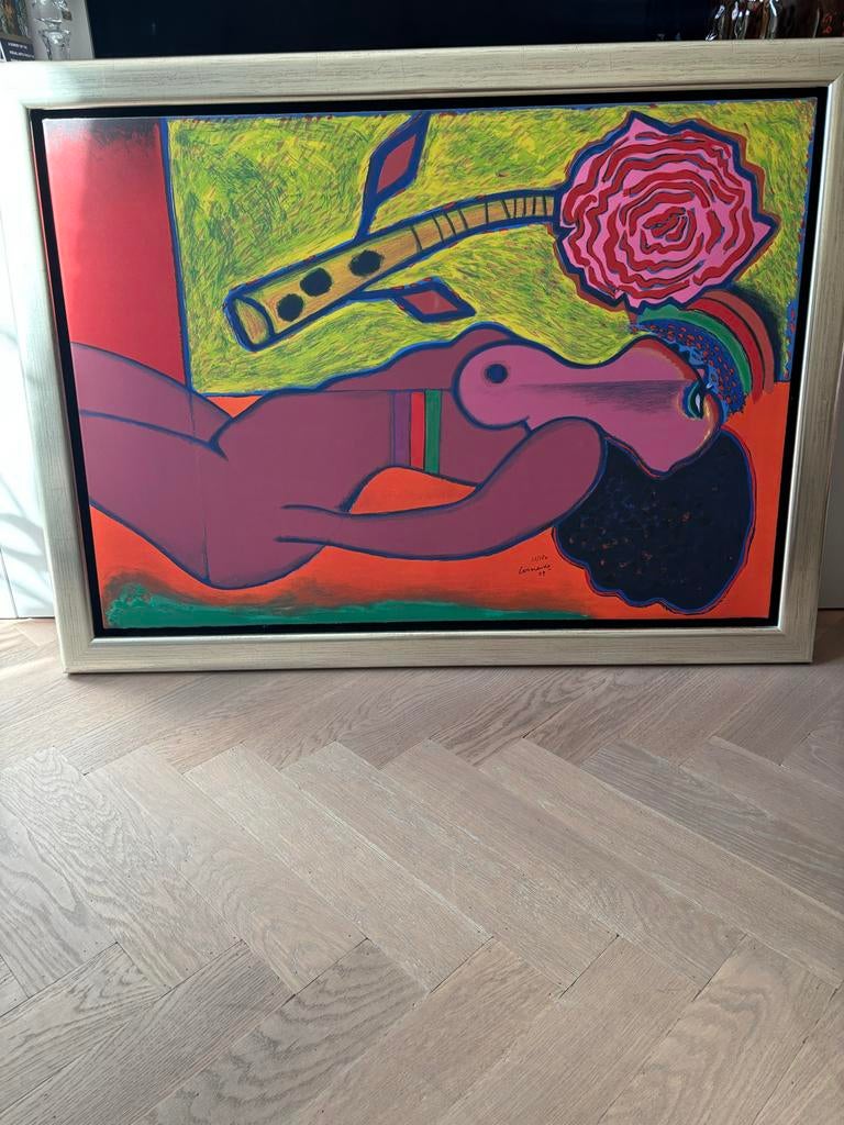 Corneille Schilderij met Zilveren Lijst, Ophalen