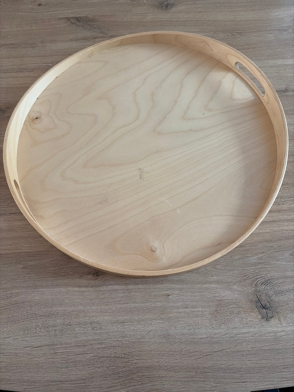 IKEA SKALA Dienblad - Rond Houten Serveerblad, Gebruikt, Rond, Ophalen of Verzenden, Dienblad