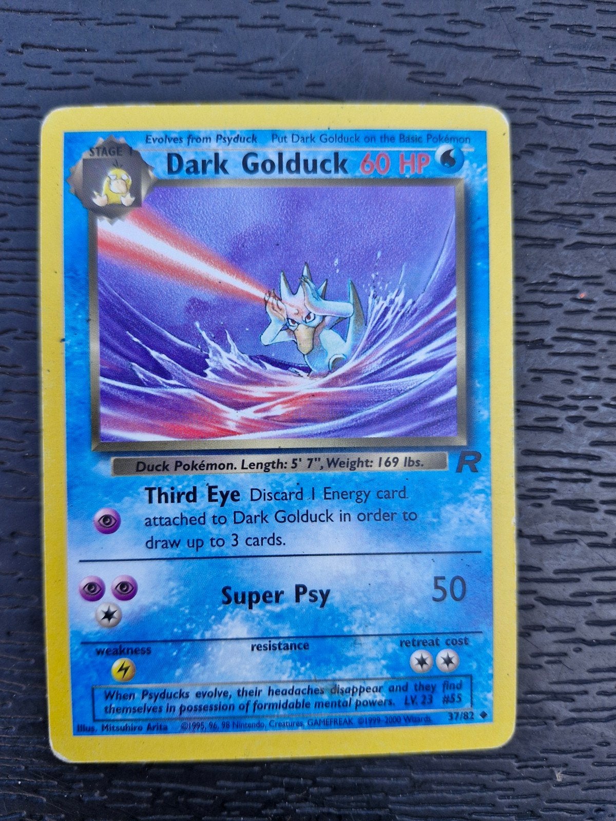 Pokémon Kaart: Dark Golduck 60 HP (Wizards 37/82), Verzenden, Gebruikt, Losse kaart