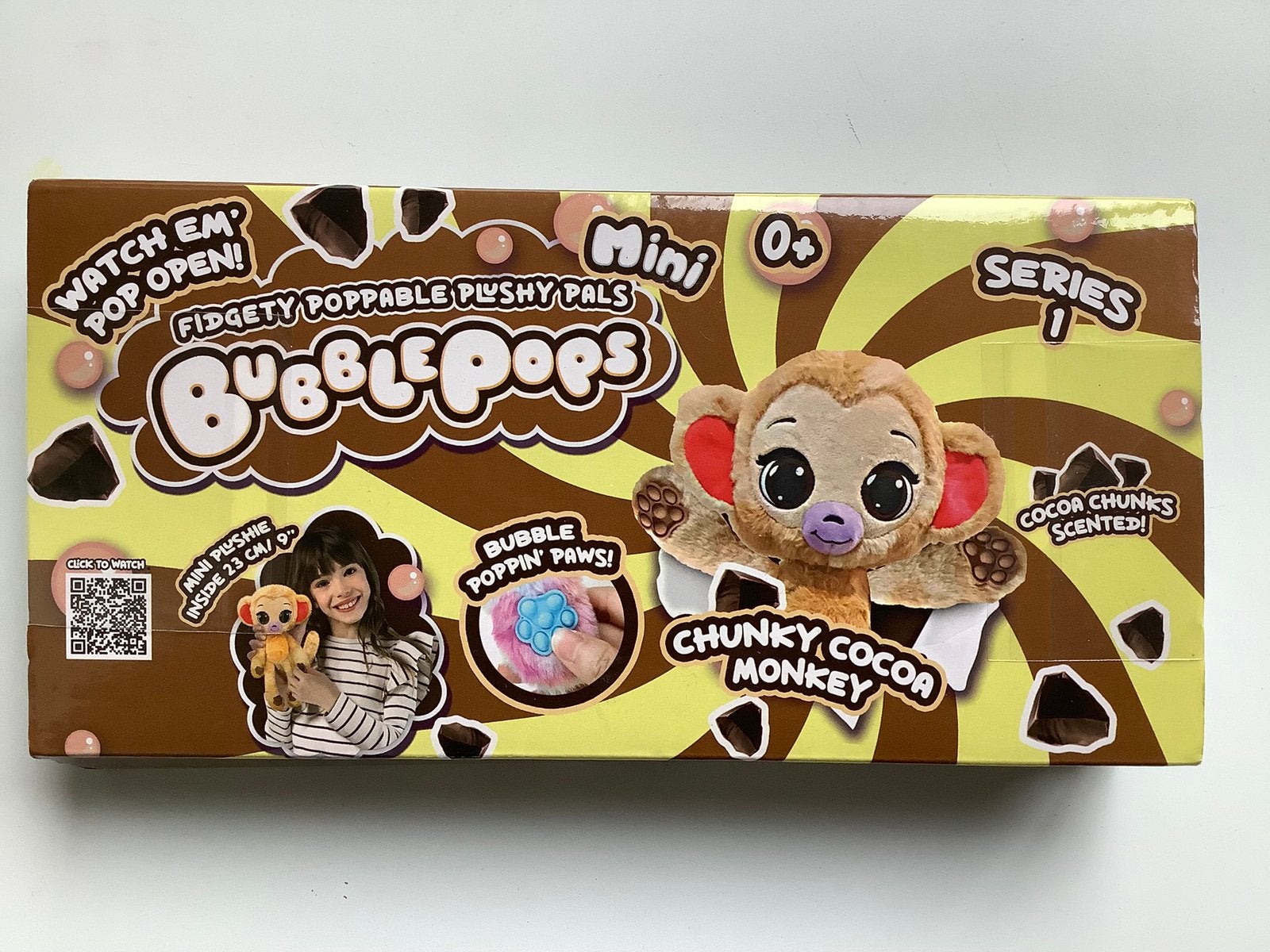 Nieuw: Bubble Pops geurende knuffel – cacaootje aapje, Ophalen, Nieuw, Aap