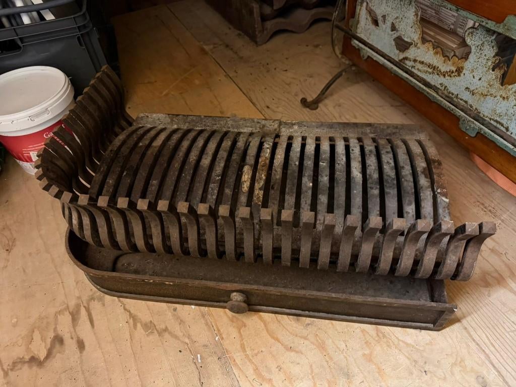 Gietijzeren Openhaard ijzerwerk, Huis en Inrichting, Kachels, Ophalen, Gebruikt, Houtkachel, Inbouw
