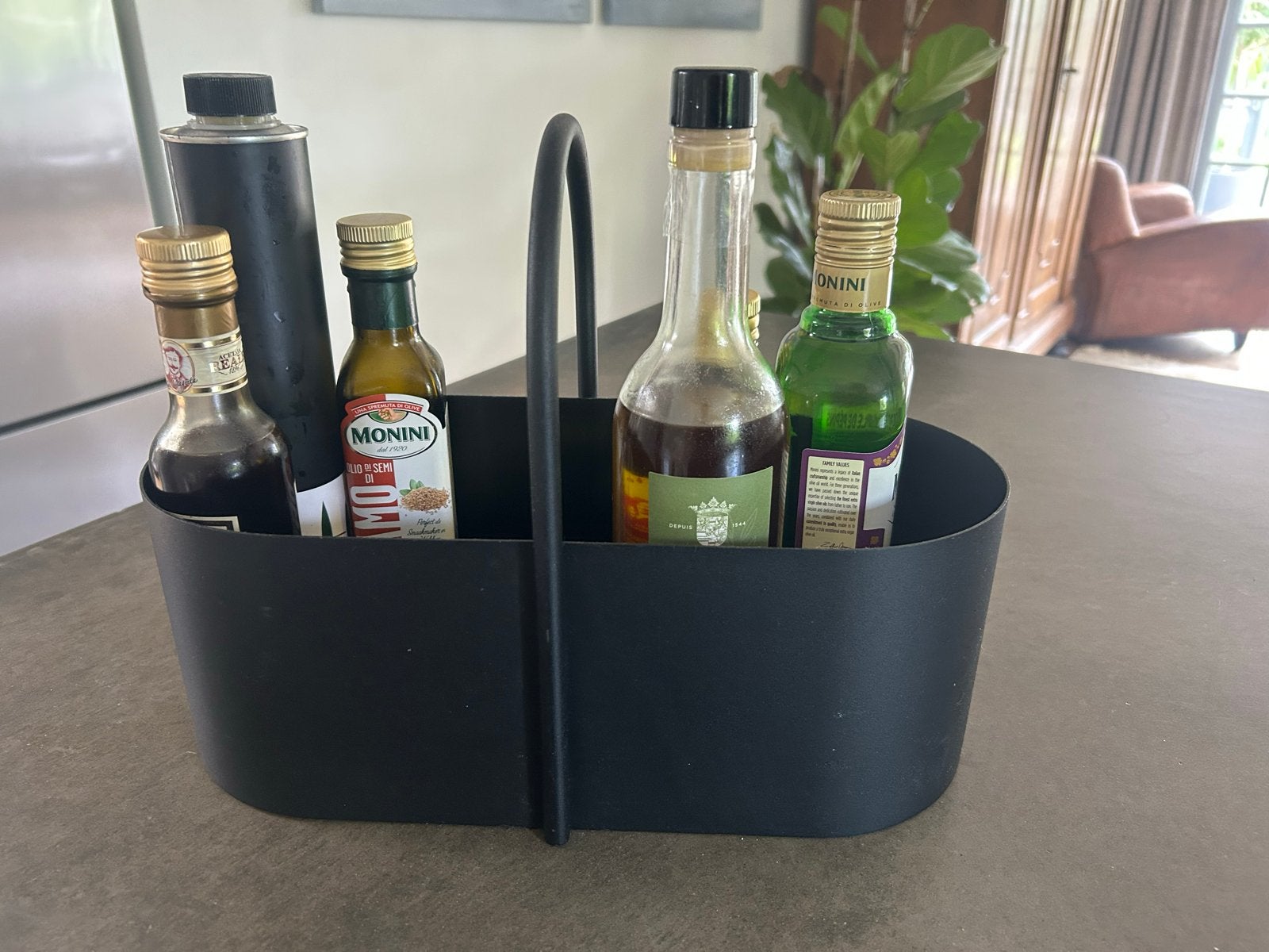 ZGAN Ferm Living Keukentrolley/Opbergmand Zwart Metaal, Keukentrolley, Ophalen of Verzenden, Zo goed als nieuw, Zwart