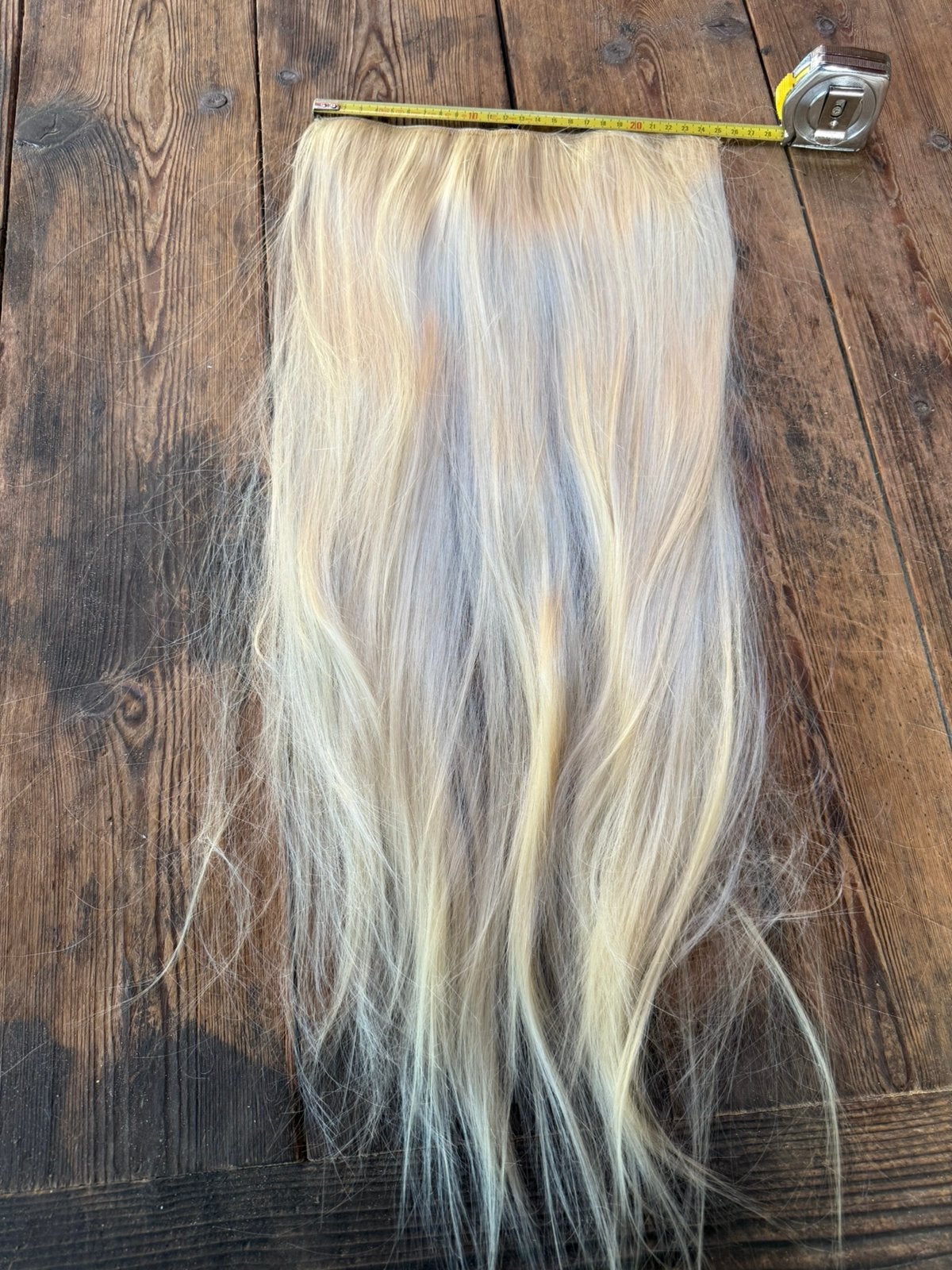Clip in extensions lichtblond, Ophalen, Zo goed als nieuw, Pruik of Haarverlenging