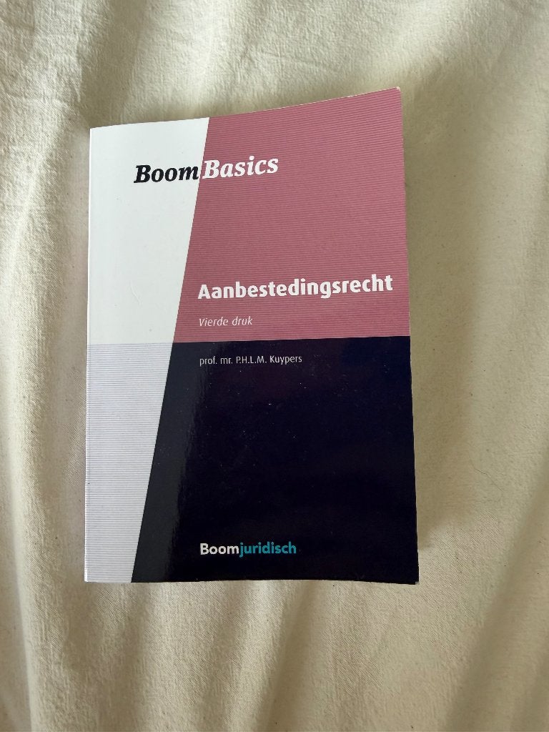 Boom basics aanbestedingsrecht boek, Boeken, Boom basics, Nieuw, Beta, HBO