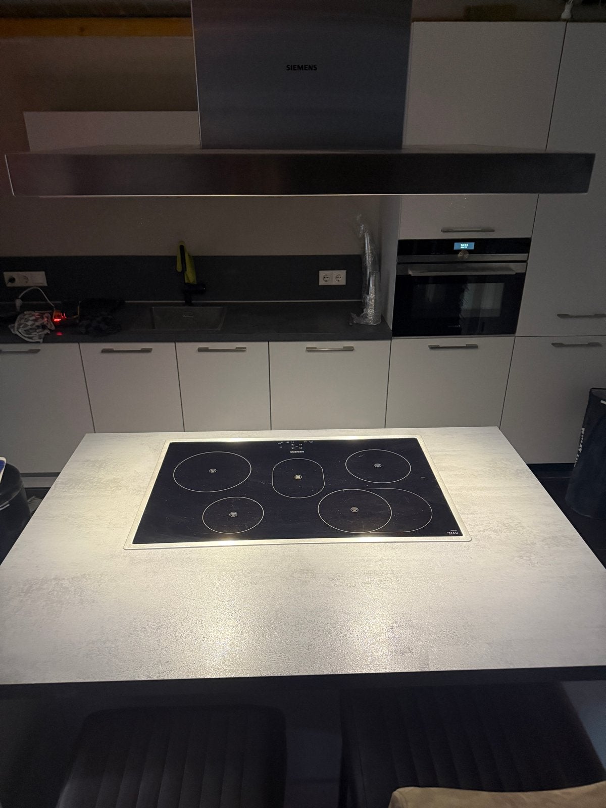 Siemens Inductiekookplaat met 5 Kookzones, Ophalen, Gebruikt, Inbouw, Inductie
