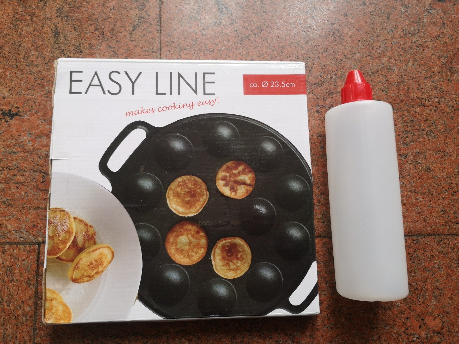 Easy Line Poffertjespan - Gietijzeren Poffertjesplaat, Pannenkoekenpan, Gietijzer, Ophalen of Verzenden, Overige merken