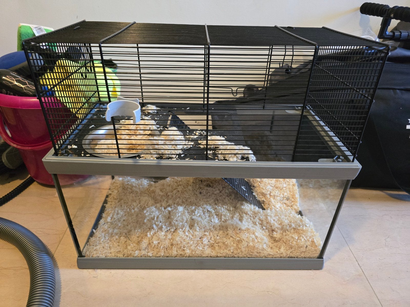 Hamsterkooi, Dieren en Toebehoren, Knaagdieren en Konijnen | Toebehoren, Ophalen of Verzenden, Zo goed als nieuw, Loopwiel of Rad