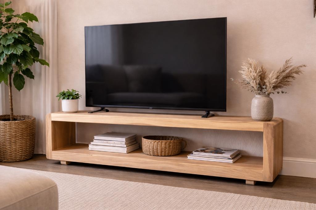 TV meubel - 180 cm breed - massief Suarhout - TTM Wonen, TTM Wonen, Meubels – (Perzische) Tapijten en Woonaccessoires, Taag 63, 2491 CS, Den Haag (Forepark)