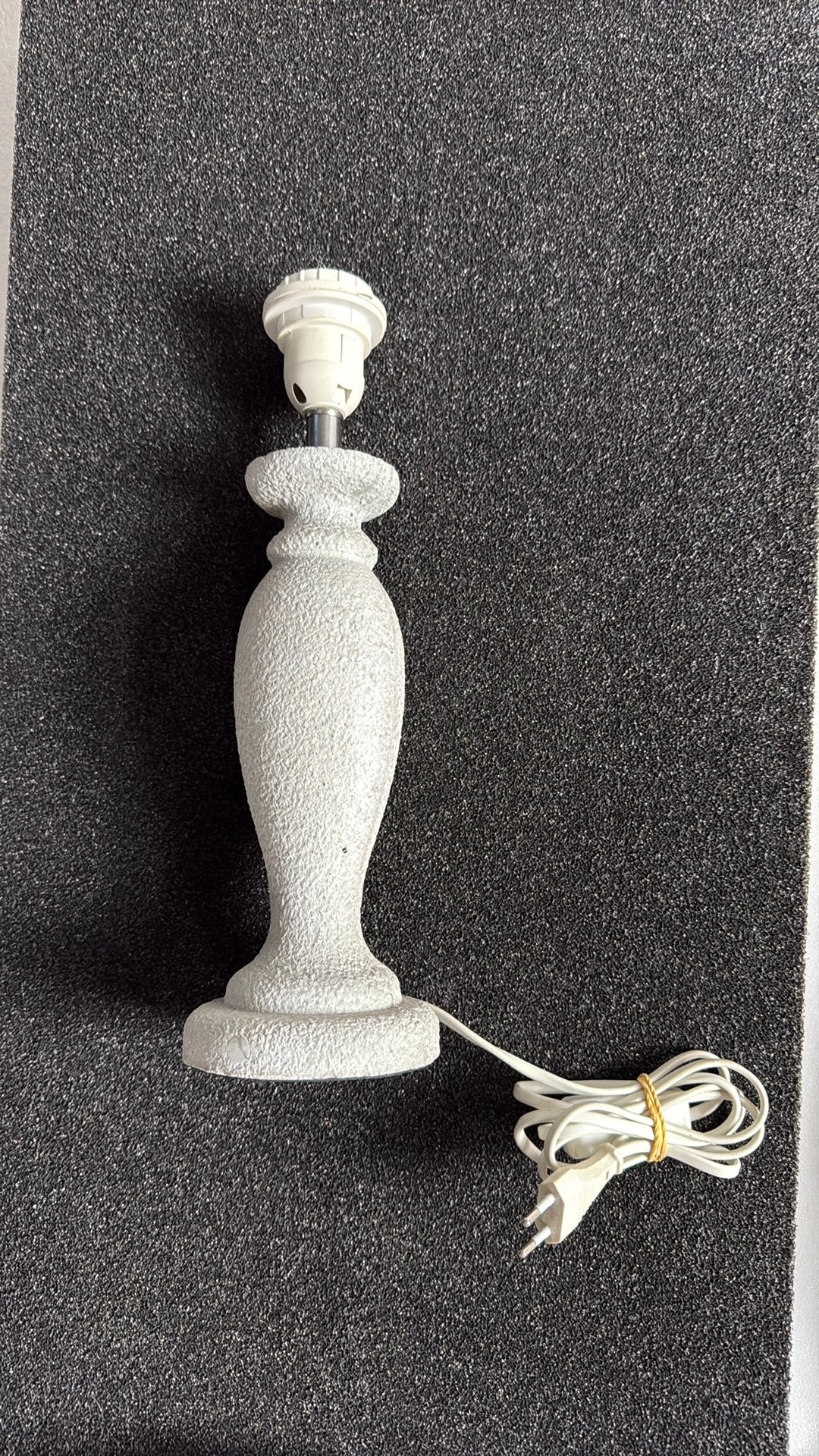 Grijs betonnen lampenvoet, Overige materialen, Overige typen, Gebruikt, 35 cm