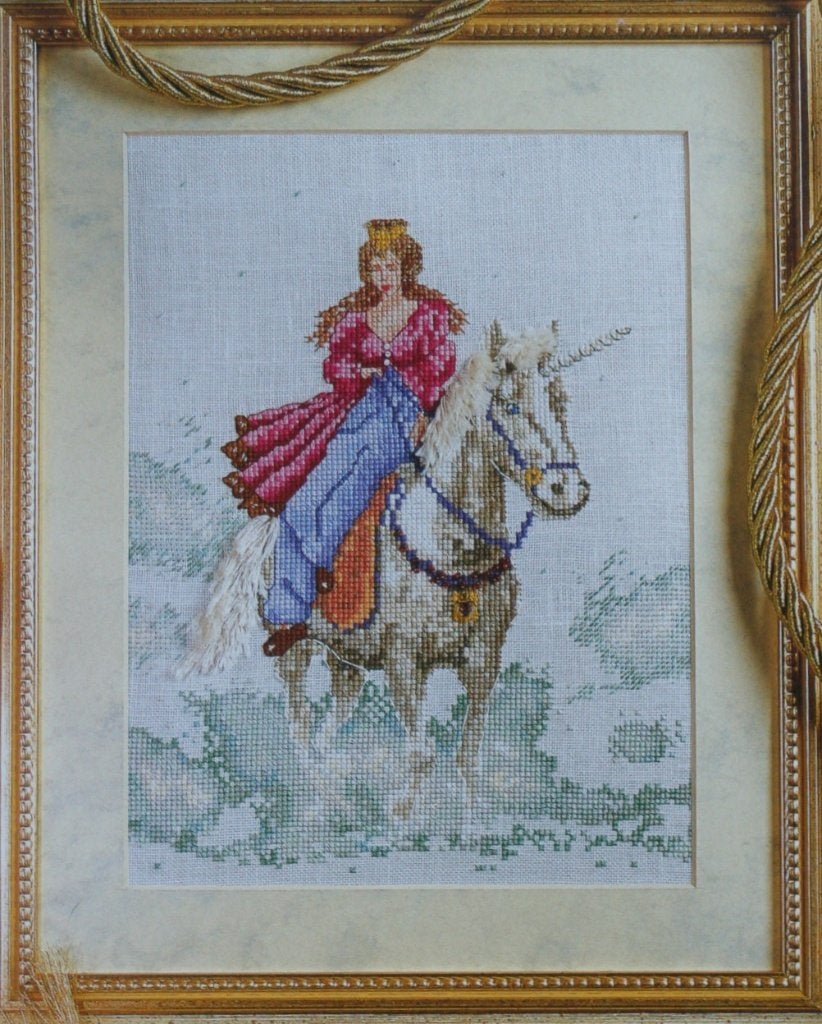 Borduurpatroon  Prinses op Eenhoorn  nr 1713, Verzenden, Nieuw, Handborduren, Patroon