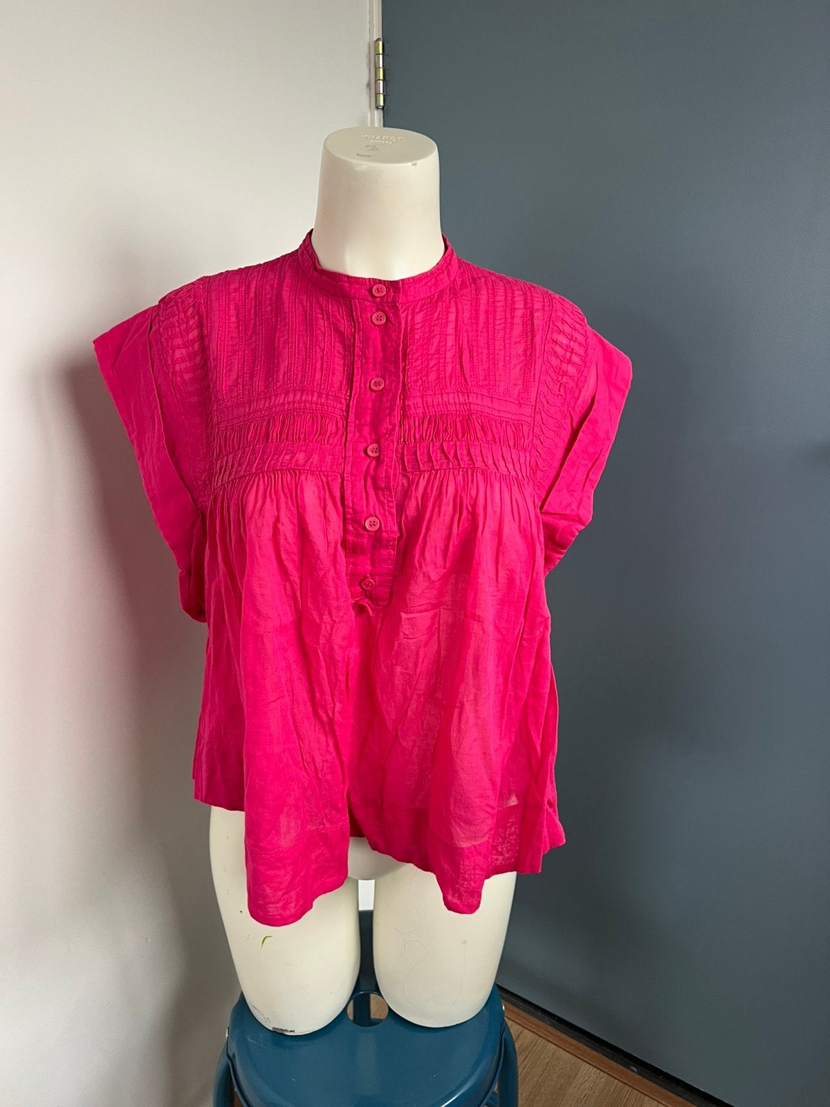 Isabel marant etoile magenta blouse top 38 katoen, Ophalen of Verzenden, Zo goed als nieuw, X, Roze