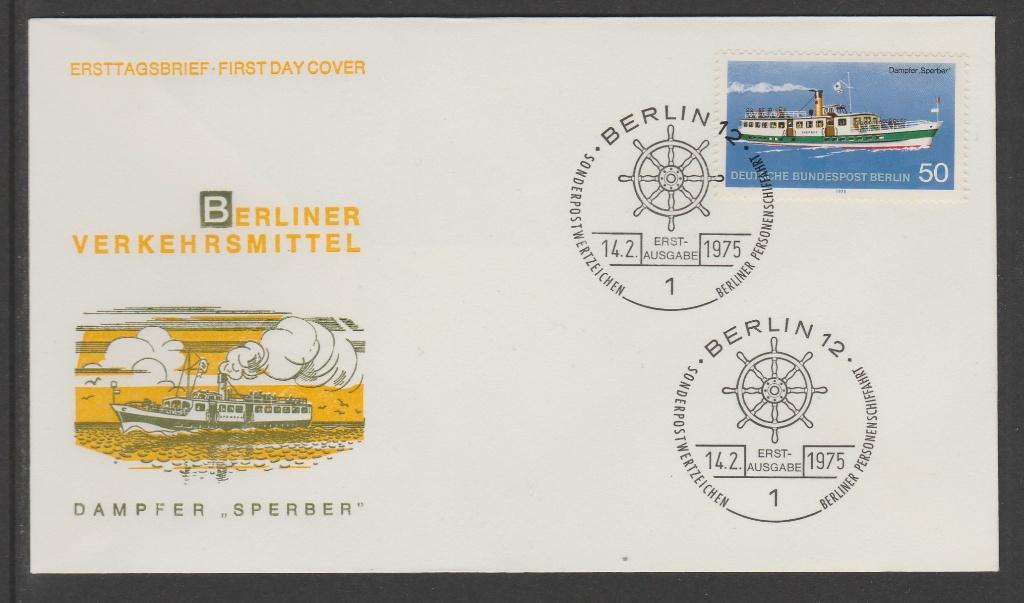 Duitsland - Berlijn - FDC stoomboot Sperber, Postzegels en Munten, Verzenden, BRD, Postfris