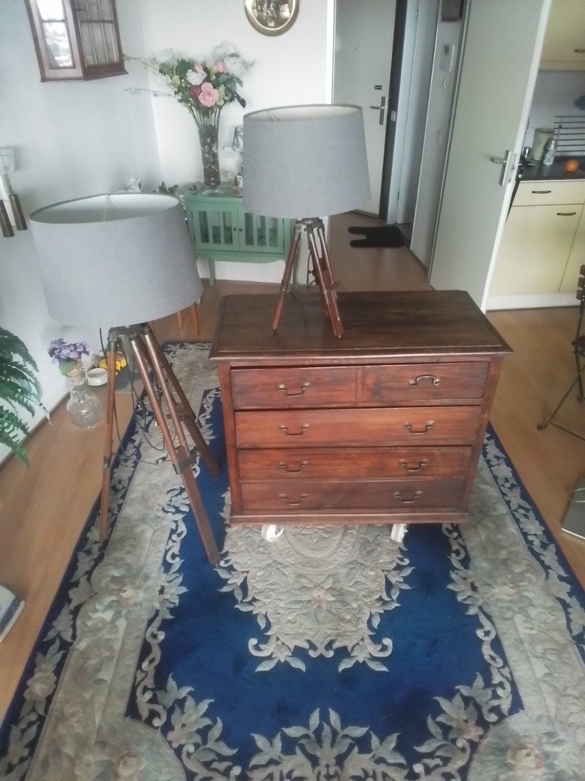 4laden kastje van tropic harthoud en 2 schemer lampen, Huis en Inrichting, Ophalen of Verzenden, 50 tot 100 cm, Minder dan 50 cm
