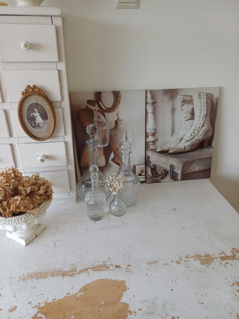 Brocante canvas,2 stuks, Ophalen of Verzenden