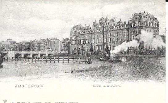 AMSTERDAM Amstel en Amstelhotel stoomsleepboot, Verzenden, Voor 1920, Ongelopen, Noord-Holland