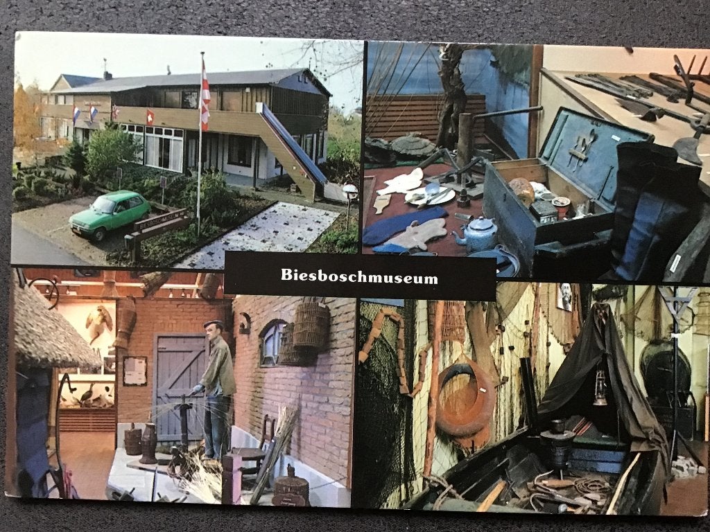 Ansichtkaart Werkendam Biesboschmuseum - Gelopen 1989, Verzamelen, Ophalen of Verzenden, 1980 tot heden, Gelopen, Noord-Brabant