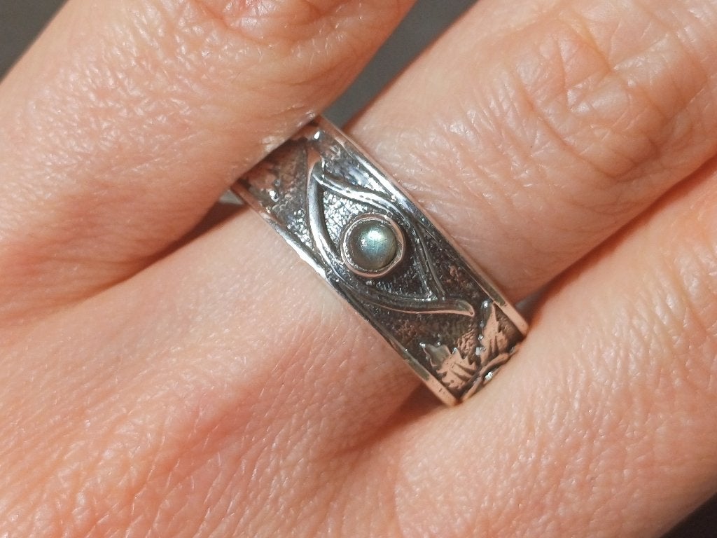 Vanoli 925 zilveren ring roos roosjes labradoriet maat 21, Sieraden, Tassen en Uiterlijk, Daiva1973@hotmail.com, Vanoli, 20 of groter