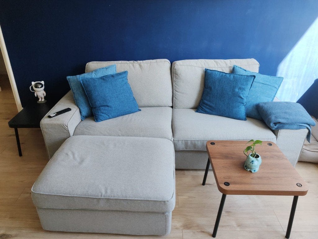 IKEA KIVIK 3-Seat Sofa and KIVIK footstool, Ophalen, Zo goed als nieuw, Minder dan 150 cm, Vierpersoons of meer
