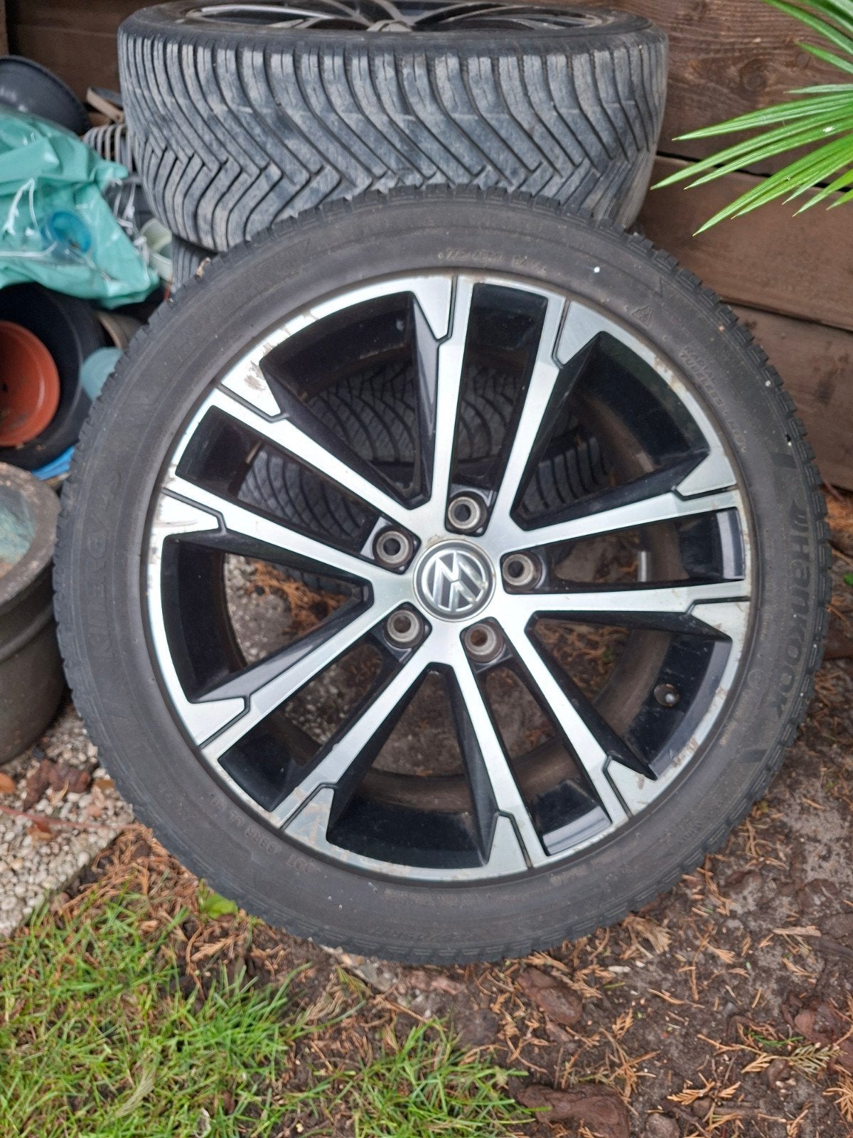 Set van 4 Hankook Kinergy 4S2 All Season banden met velgen, Ophalen, Gebruikt, Banden en Velgen, 17 inch