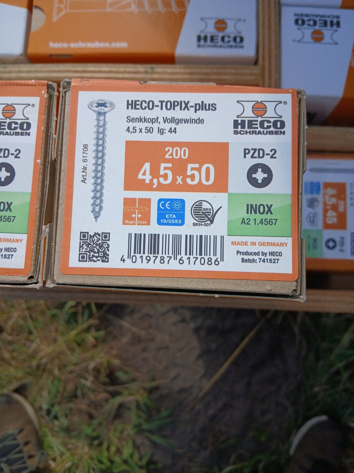 HECO-TOPIX-plus RVS schroeven 4,5x50 mm (200 stuks), Ophalen of Verzenden, Nieuw, 50 tot 100 mm, Schroeven