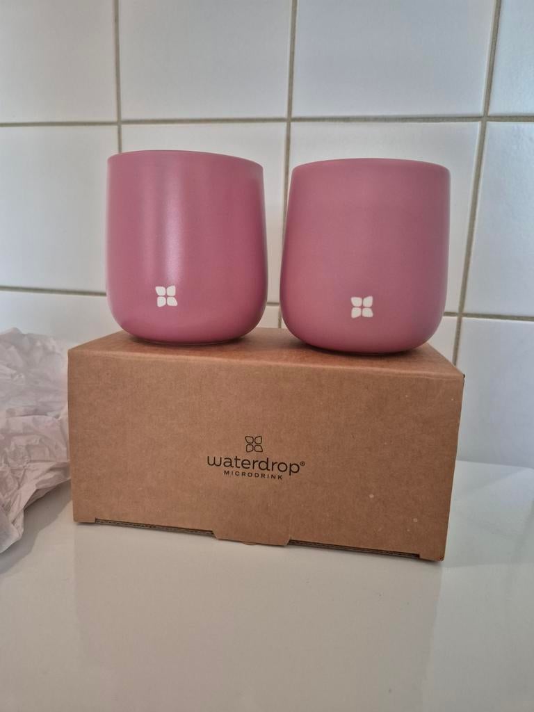 Waterdrop Microdrink glazen - Roze (set van 2), Overige typen, Nieuw, Ophalen of Verzenden, Roze
