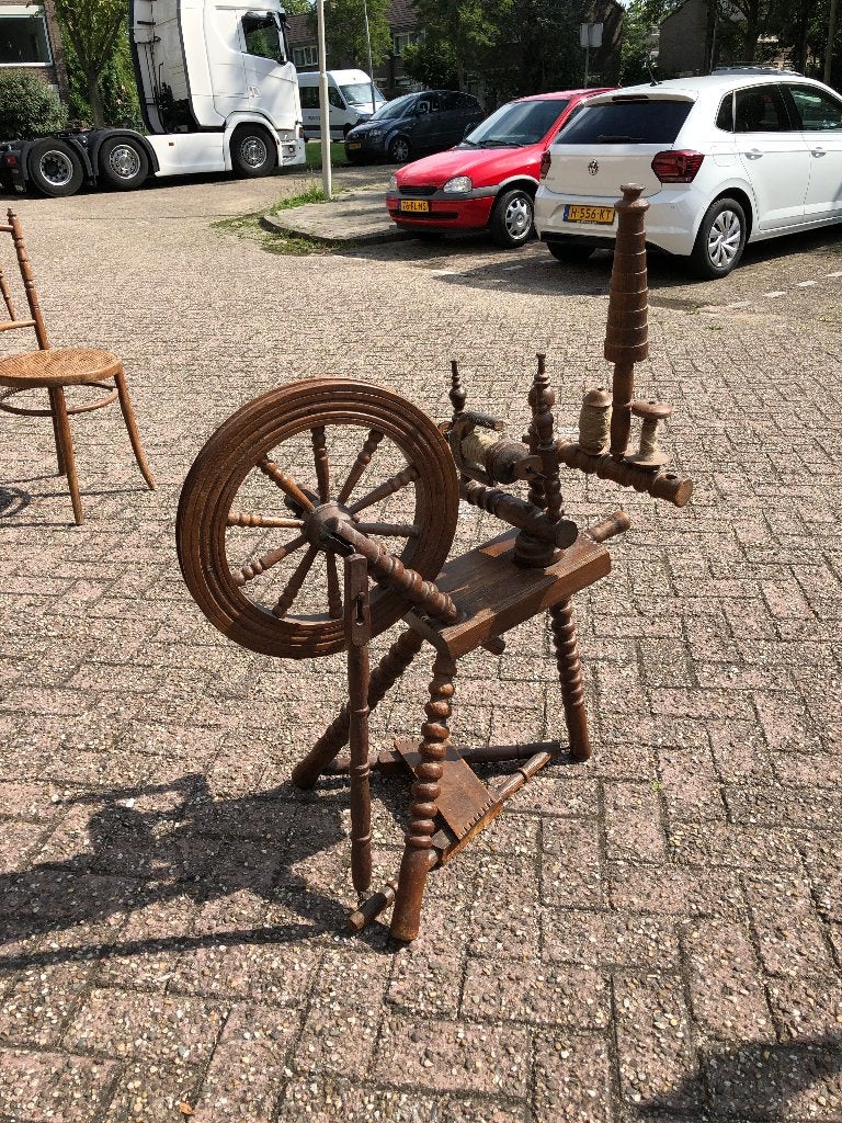 Antieke Spinnewiel, Hobby en Vrije tijd, Spinnewielen en Spinnen, Ophalen, Gebruikt, Spinnewiel