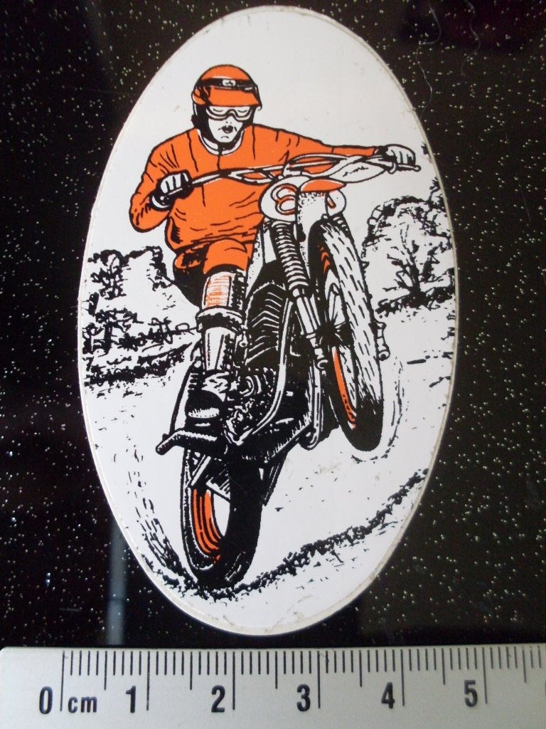 sticker motorcross motocross vintage nr 8 number eight acht, Verzamelen, Ophalen of Verzenden, Zo goed als nieuw, Sport