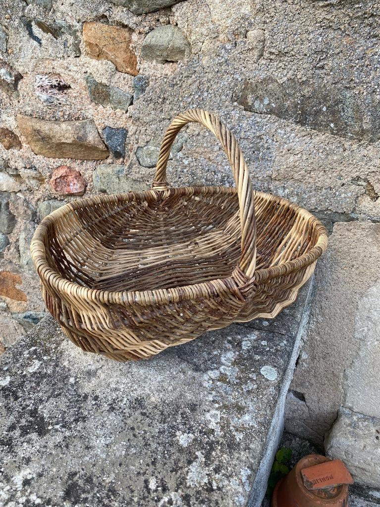 Brocante, landelijke boeren plukmand (2-kleurig), Ophalen of Verzenden