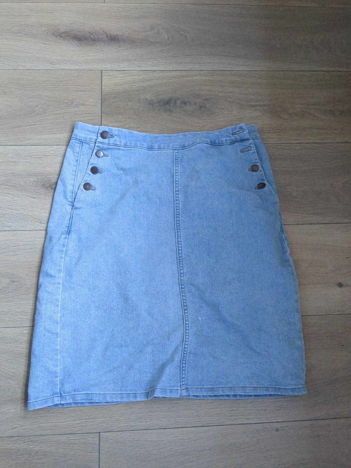 ONLY spijkerrok met knopen - Maat M, Kleding | Dames, Maat 38/40 (M), Blauw, Ophalen of Verzenden, Knielengte