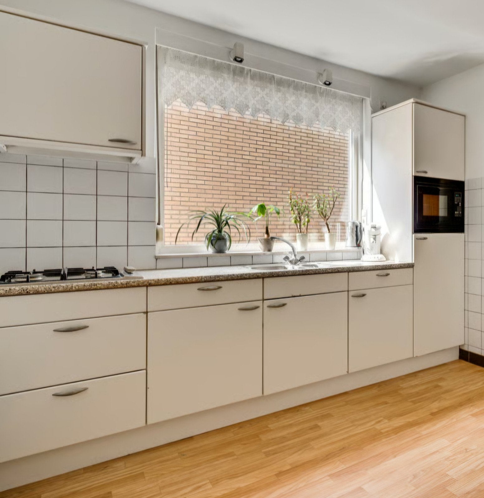 Compleet keukenblok met apparatuur, Ophalen, Gebruikt, Wit, Enkelwandige keuken