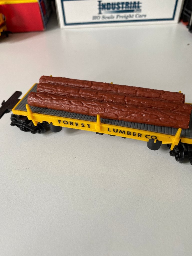 modelspoor ho kiep wagon met boomstammen, Hobby en Vrije tijd, Modeltreinen | H0, Overige merken, Gelijkstroom, Verzenden, Wagon