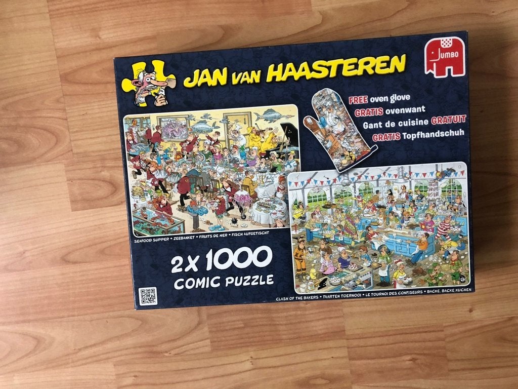 Zeebanket / Taartentoernooi Jan van Haasteren puzzel, Ophalen of Verzenden, 500 t/m 1500 stukjes, Zo goed als nieuw, Legpuzzel