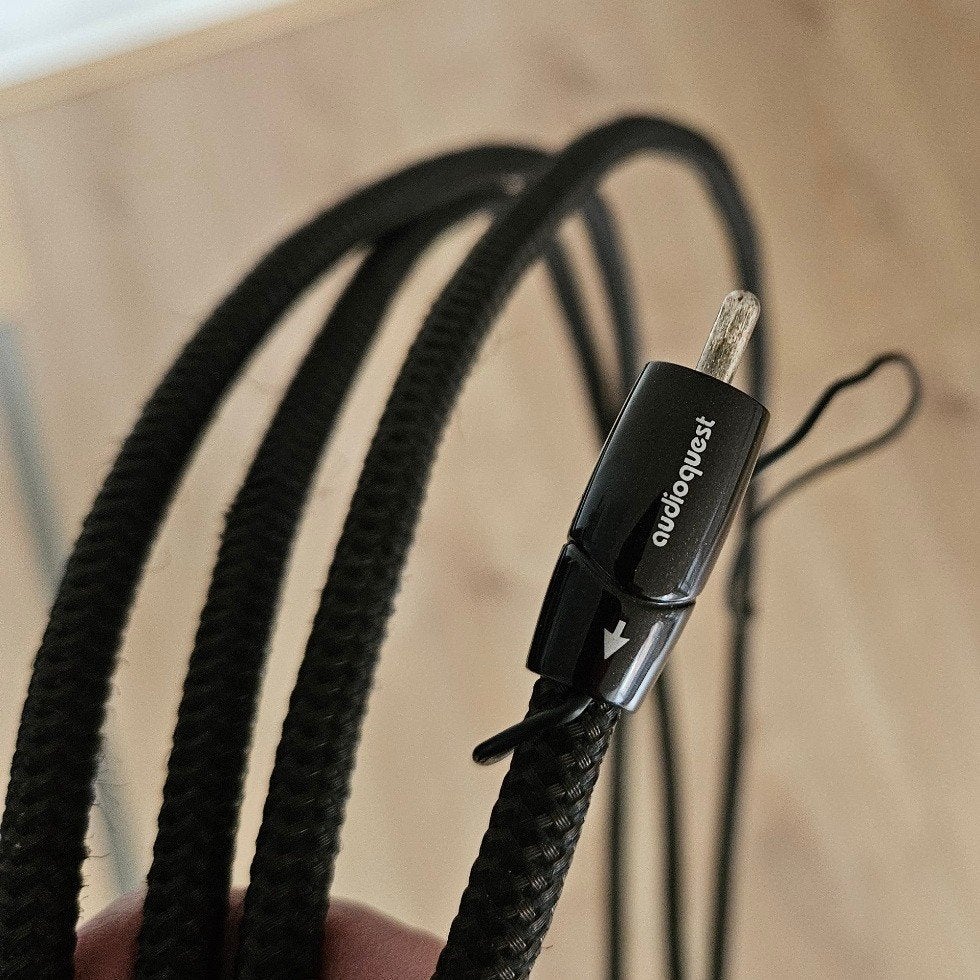 Audioquest Boxer subwoofer kabel, 3 meter, Ophalen of Verzenden, Gebruikt, 2 tot 5 meter, Luidsprekerkabel