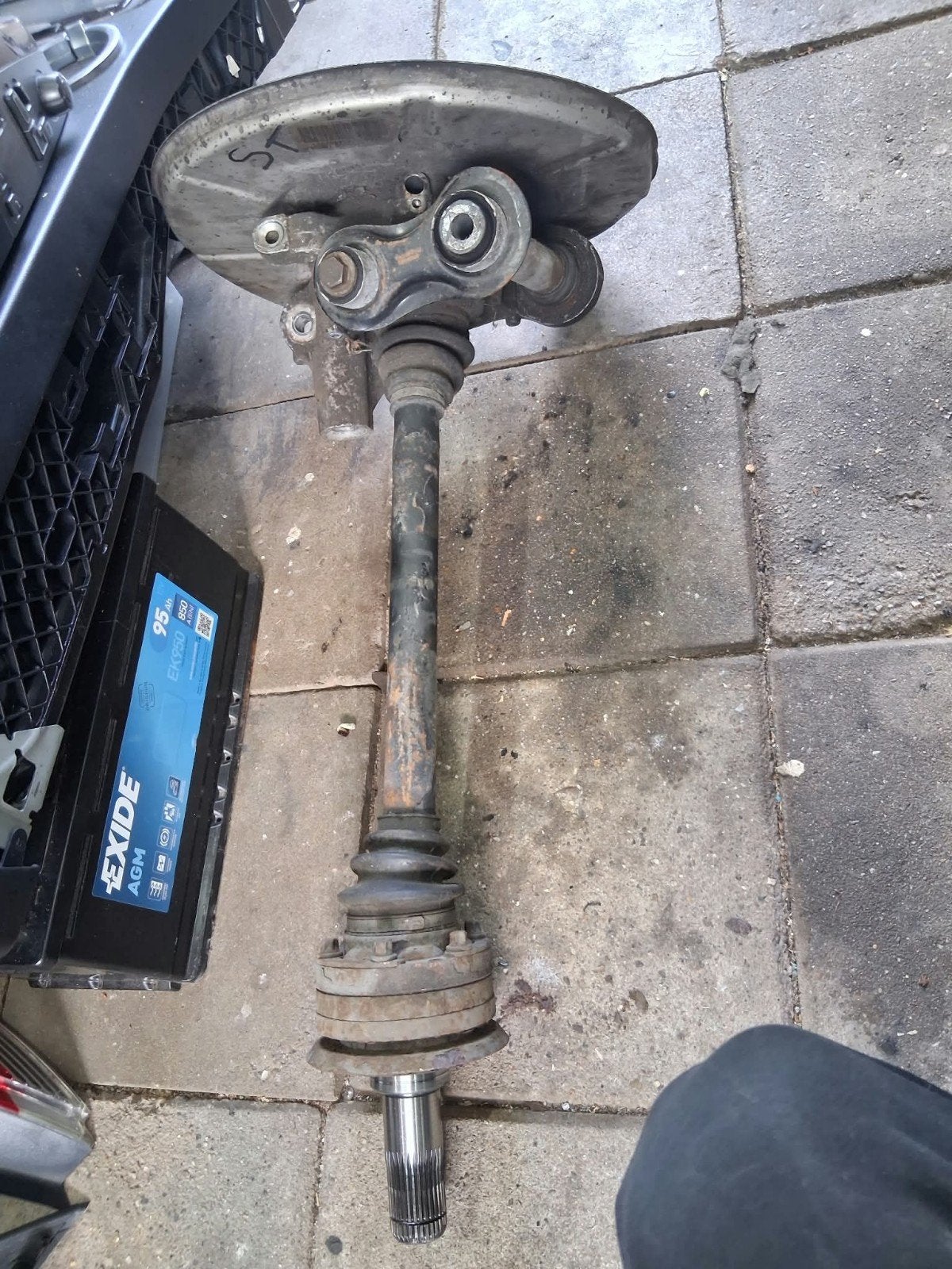 BMW E65 Aandrijfas met fusee stuurkant achter, Ophalen, Gebruikt, BMW