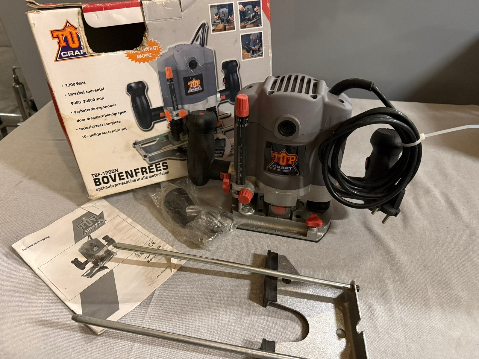 Topcraft bovenfrees te koop, Ophalen of Verzenden, Gebruikt, Elektrisch, Bovenfrees