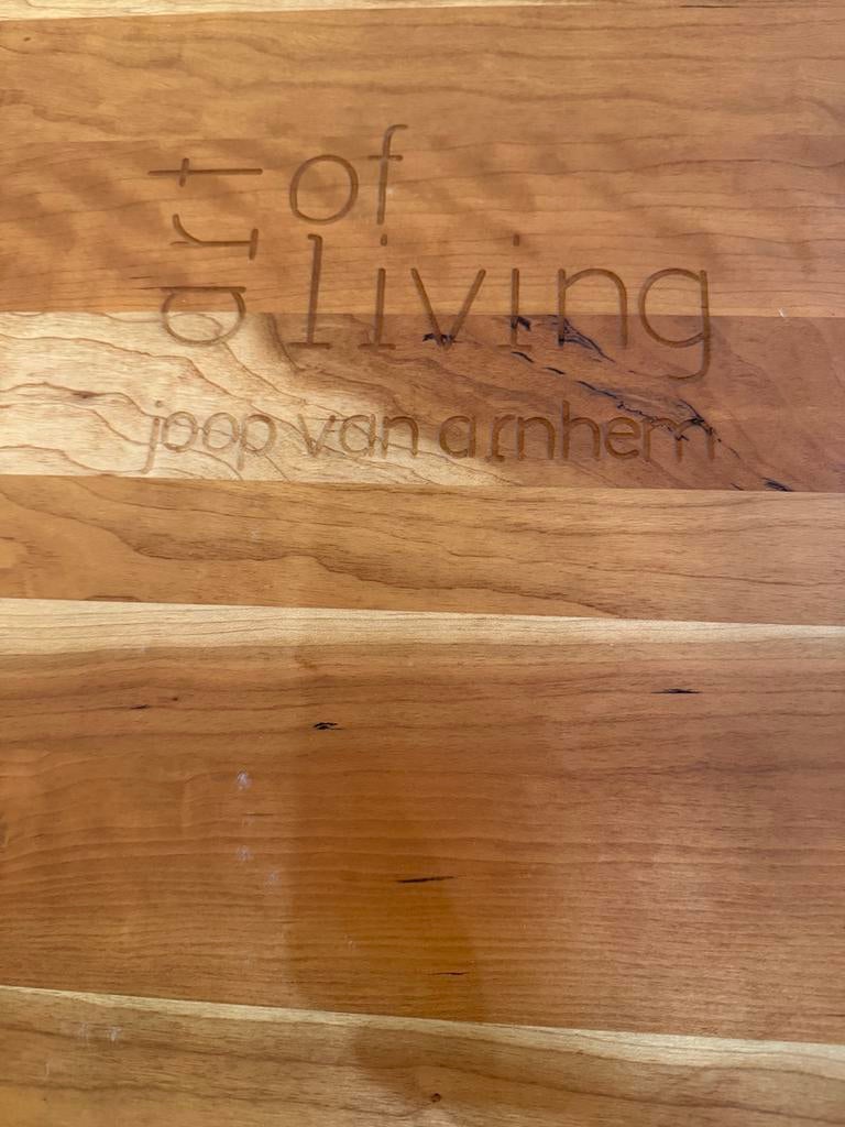 Joop van Arnhem eettafel met 6 stoelen - 200x100 cm, 200 cm of meer, Zo goed als nieuw, Vijf personen of meer, Rechthoekig
