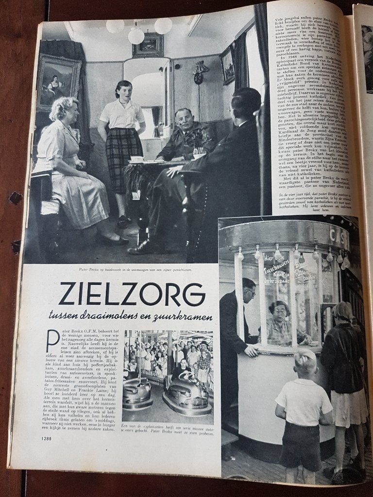 Kermis : Oud tijdschriftartikel: Zielzorg tussen draaimolens, Ophalen of Verzenden, Gebruikt