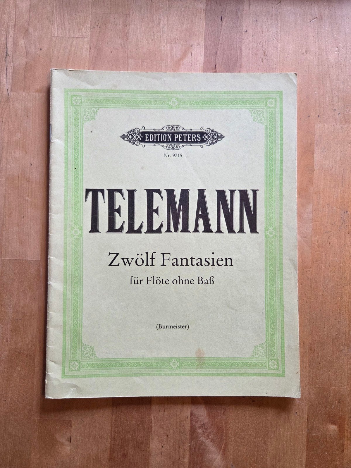 Telemann: Twaalf Fantasieën voor Fluit zonder Bas, Gebruikt, Klassiek, Dwarsfluit of Piccolo, Ophalen of Verzenden