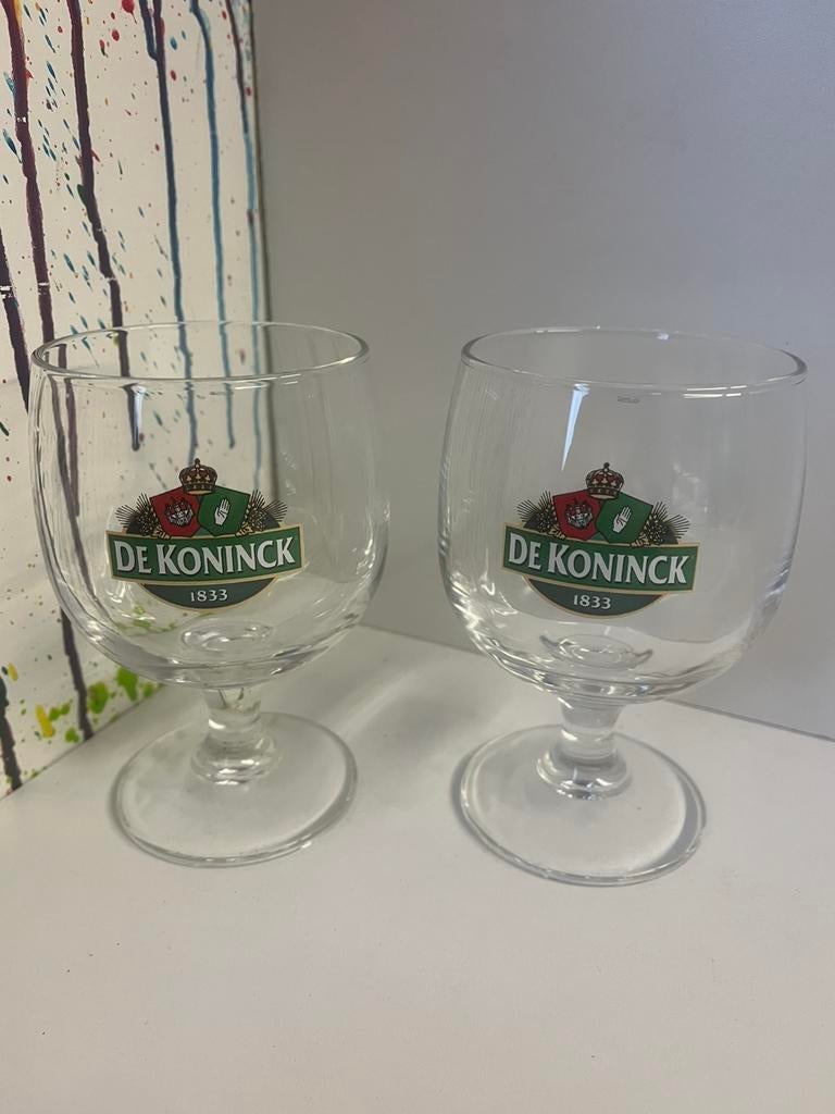 De Koninck bierglazen set van 2 glazen, Ophalen of Verzenden, Nieuw, Glas of Glazen, De Koninck